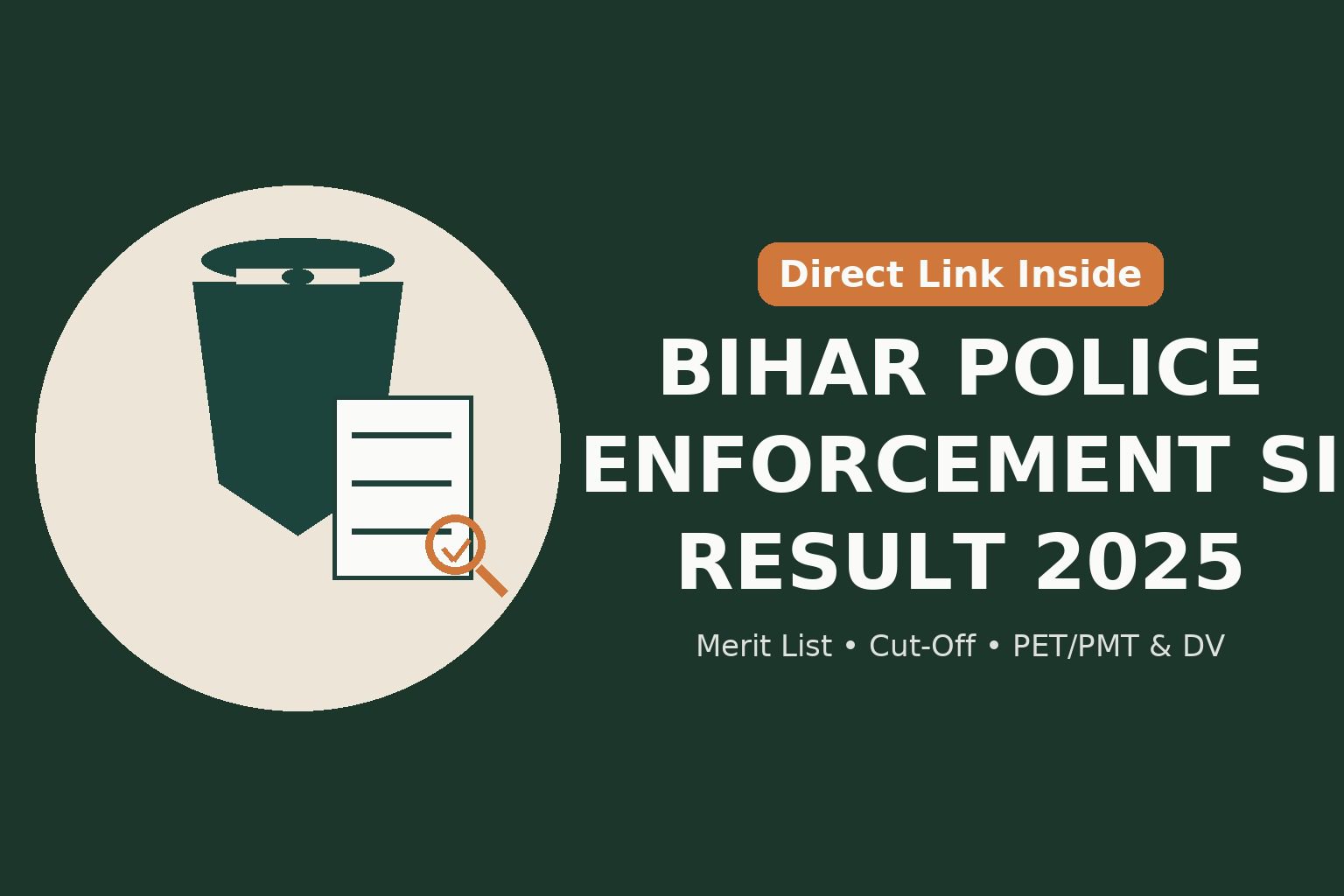 Bihar Police Enforcement SI Result 2025