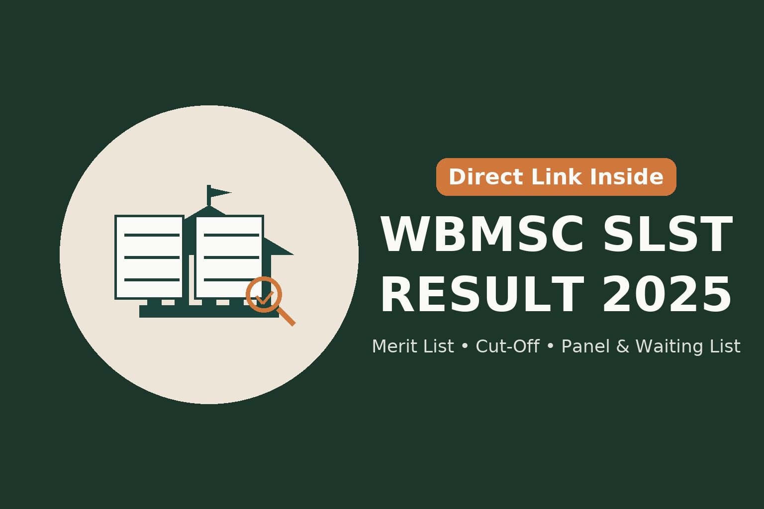 WBMSC SLST Result 2025