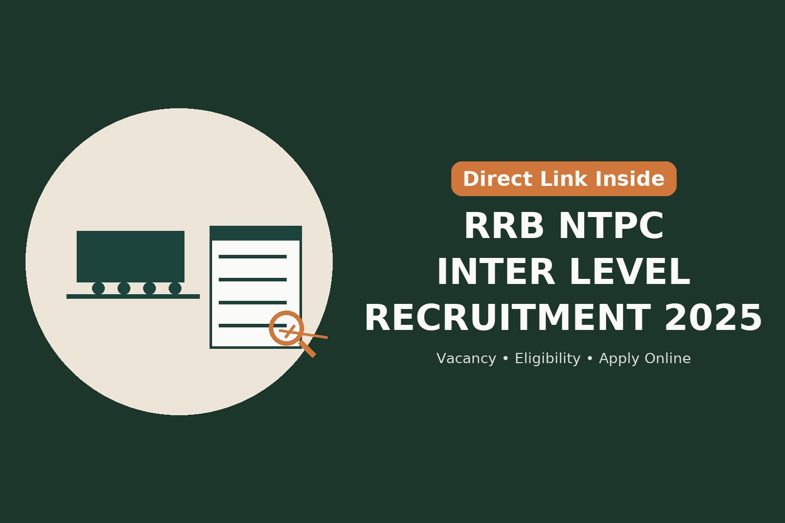 RRB NTPC Inter Level Recruitment 2025