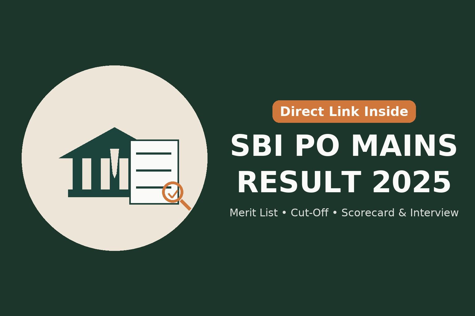 SBI PO Mains Result 2025
