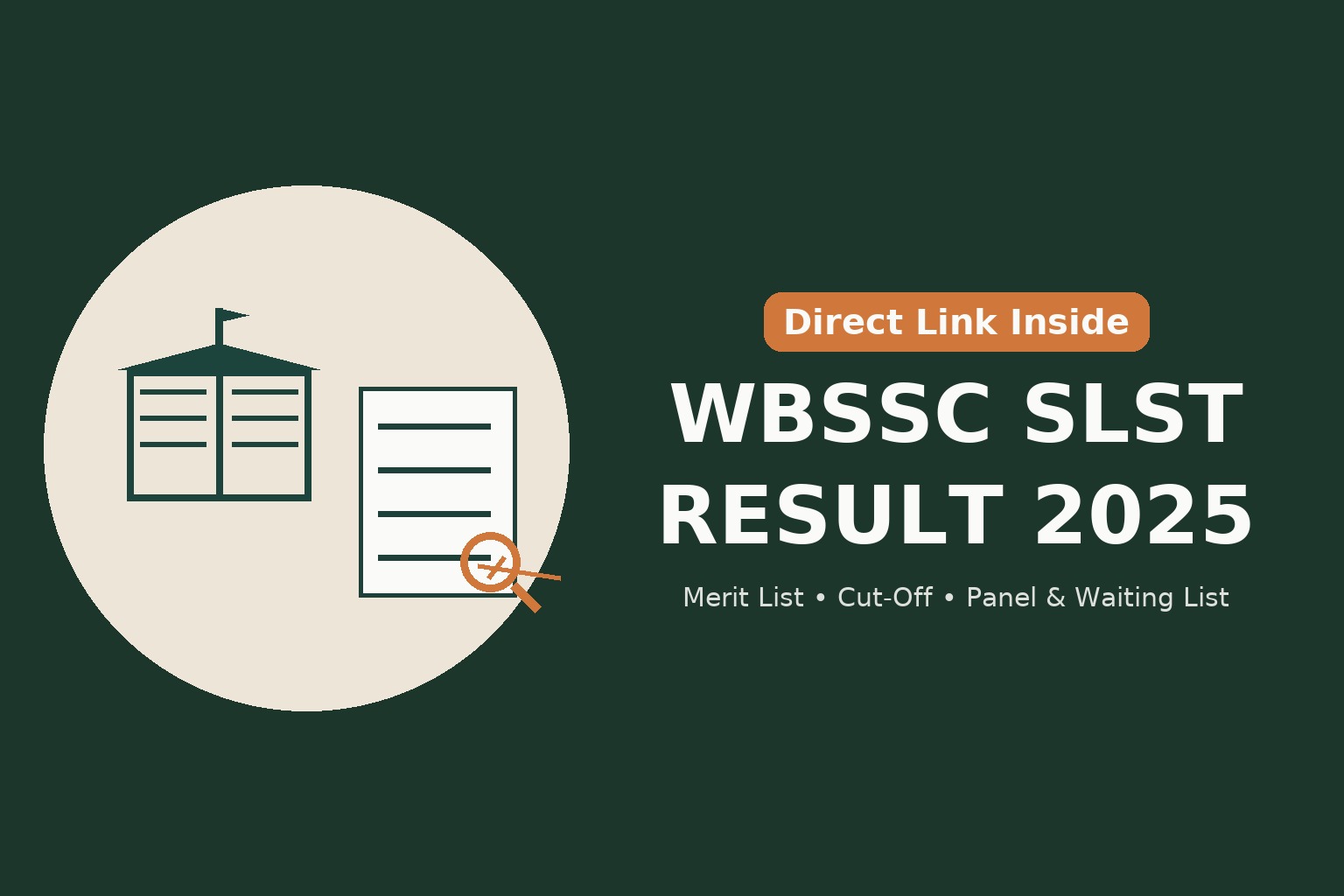 WBSSC SLST Result 2025 - Check Direct Result and Merit List Now