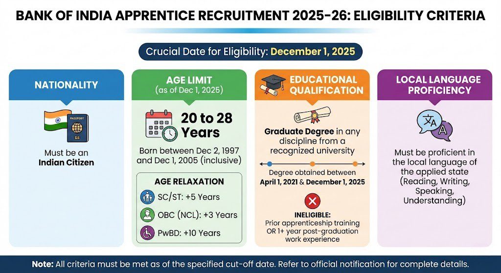 Bank of India Apprentice Recruitment 2026