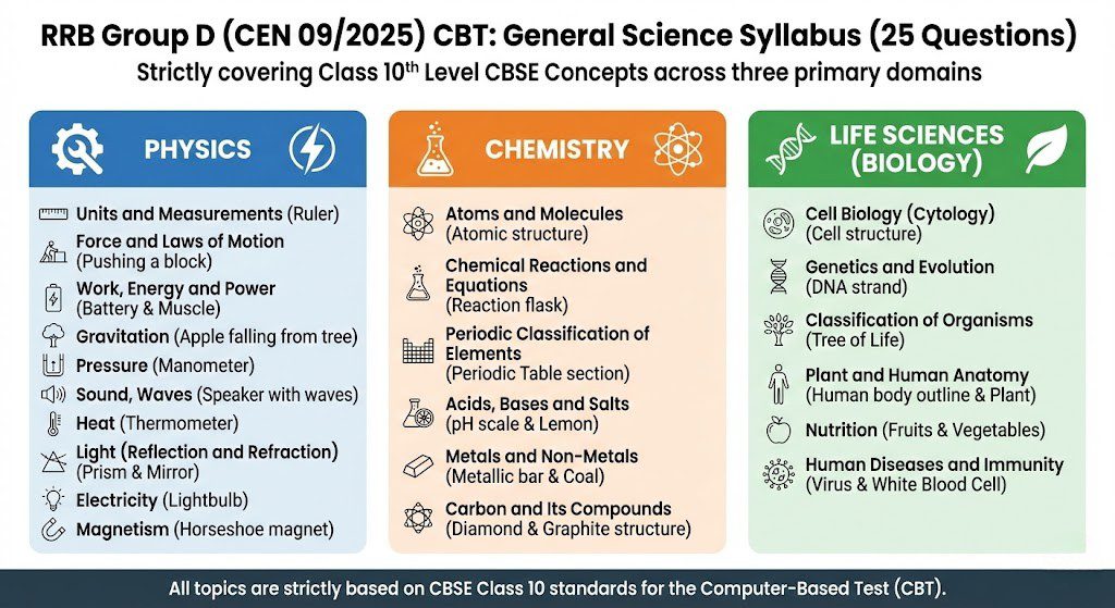 RRB Group D Recruitment 2026 General Science Syllabus