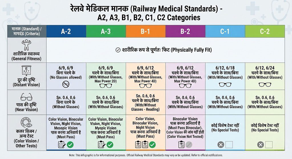 RRB Group D Recruitment 2026 Medical Standards